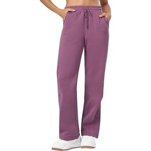 Willit Women's  Tie Waist‎ Cotton Sweatpants Rose Size XL NWT